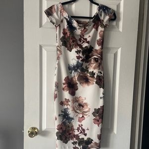 Floral off the shoulder dress